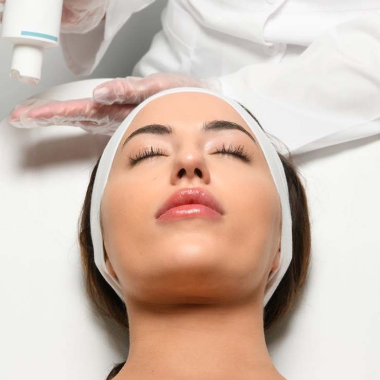 woman receiving a Marini Proteolytic Enzyme Facial