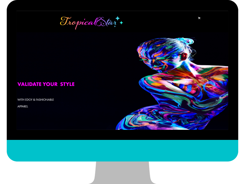A screenshot of Tropical Star - a website designed by Cutting Edge Solutions