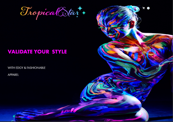 A screenshot of Tropical Star - a website designed by Cutting Edge Solutions
