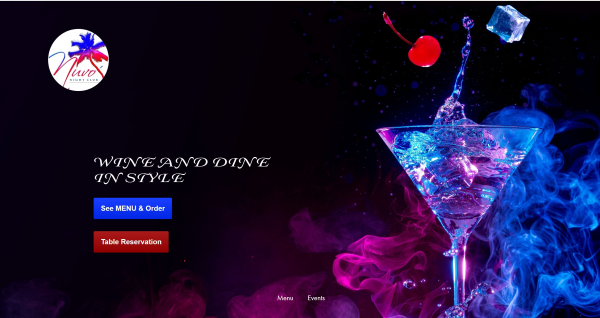 A screenshot of NUVO Lounge - a website created by Cutting Edge Solutions