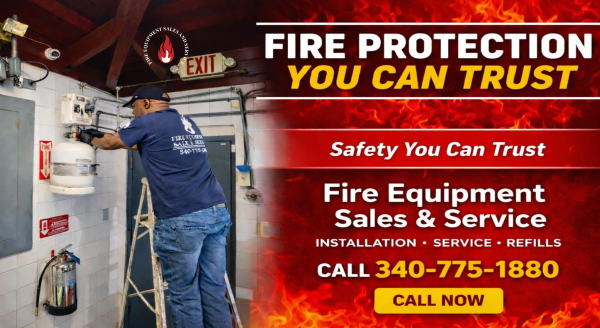 A screenshot of Fire Equipment Sales and Service - a website created by Cutting Edge Solutions