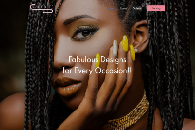 A screenshot of Nailed It - A sample website created by Cutting Edge Solutions