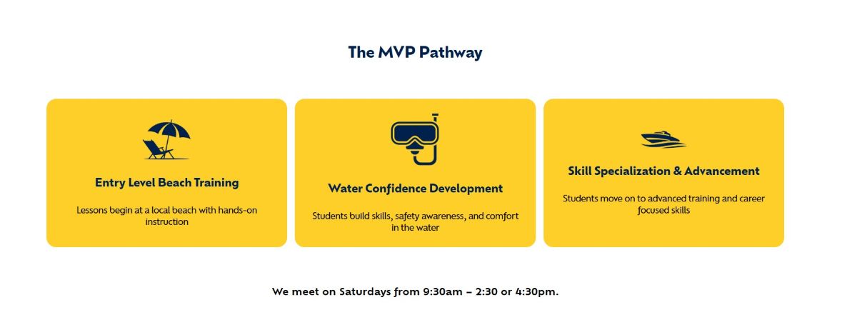 A screenshot of MVP VI's new home page about section
