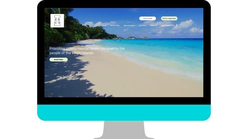 A screenshot of Insight Psychological Services LLC - a website designed by Cutting Edge Solutions