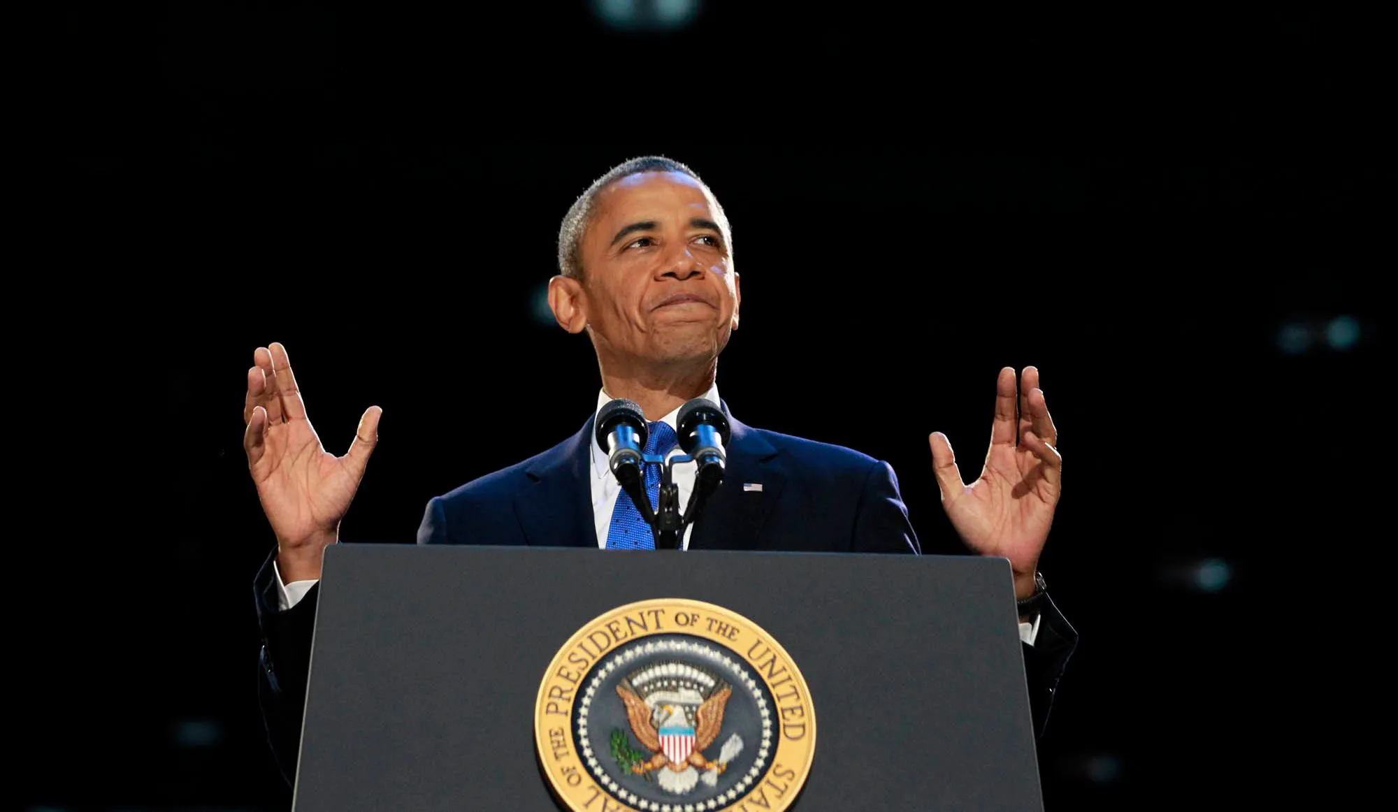 Image du discours de Barack Obama, montrant un charisme pour l'article sur l'éloquence et la rhétorique de Panache