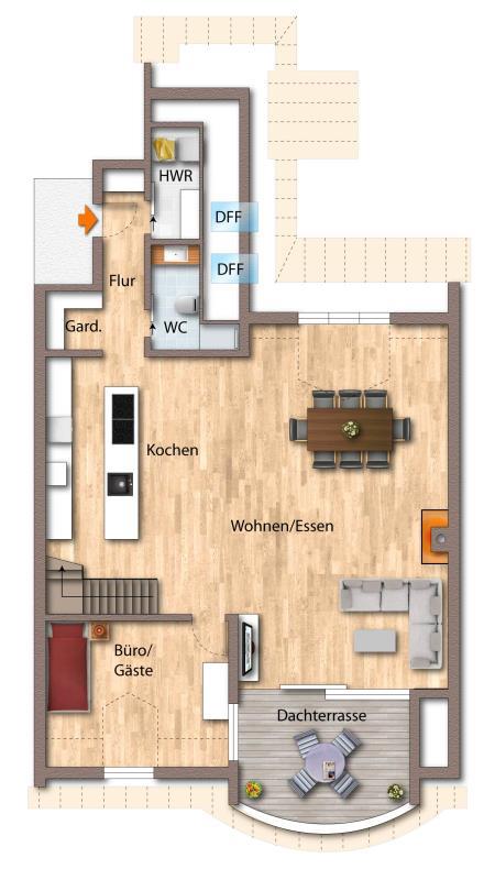 N-Bleiweiß: Exklusive 3-Zi-Mais.-Whg (5.+6.OG mit Aufzug), Dachterrasse, Gaggenau EBK, Stellplatz - Photo 4