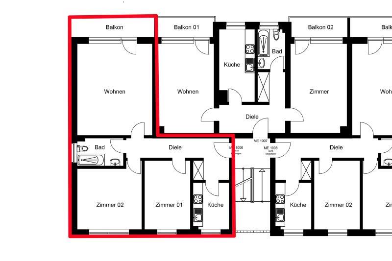 FÜ-Sack: Schön geschnittene 3-Zi-Whg (2.OG o.A.) mit Balkon - Foto 5