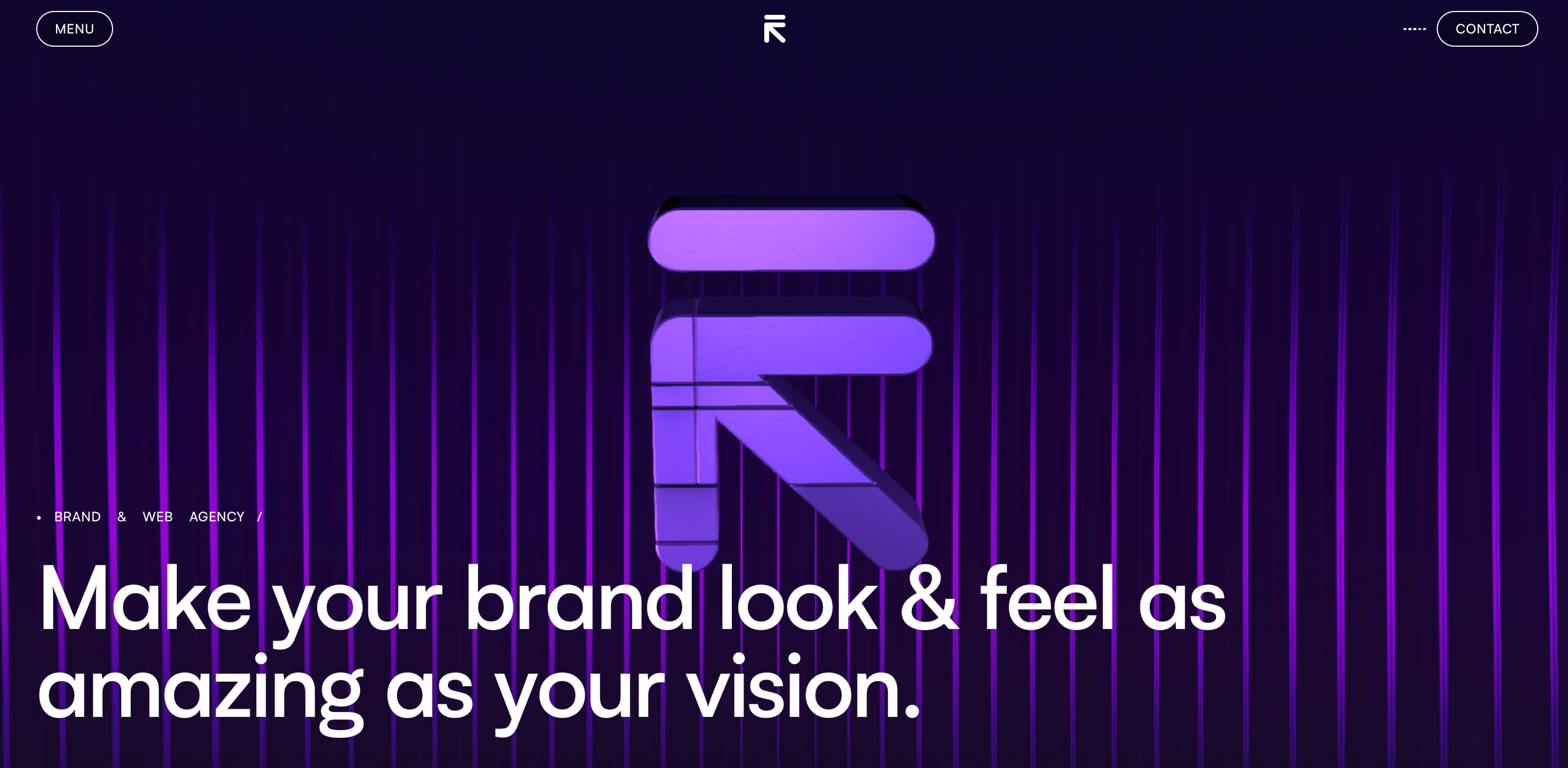 Refocus hero section illustrating a brand transformation, helping companies make their visual identity match the strength of their vision.