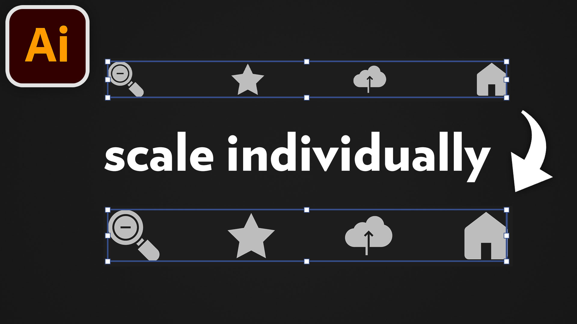 Scale Multiple Objects Individually (SOLVED!) | Adobe Illustrator