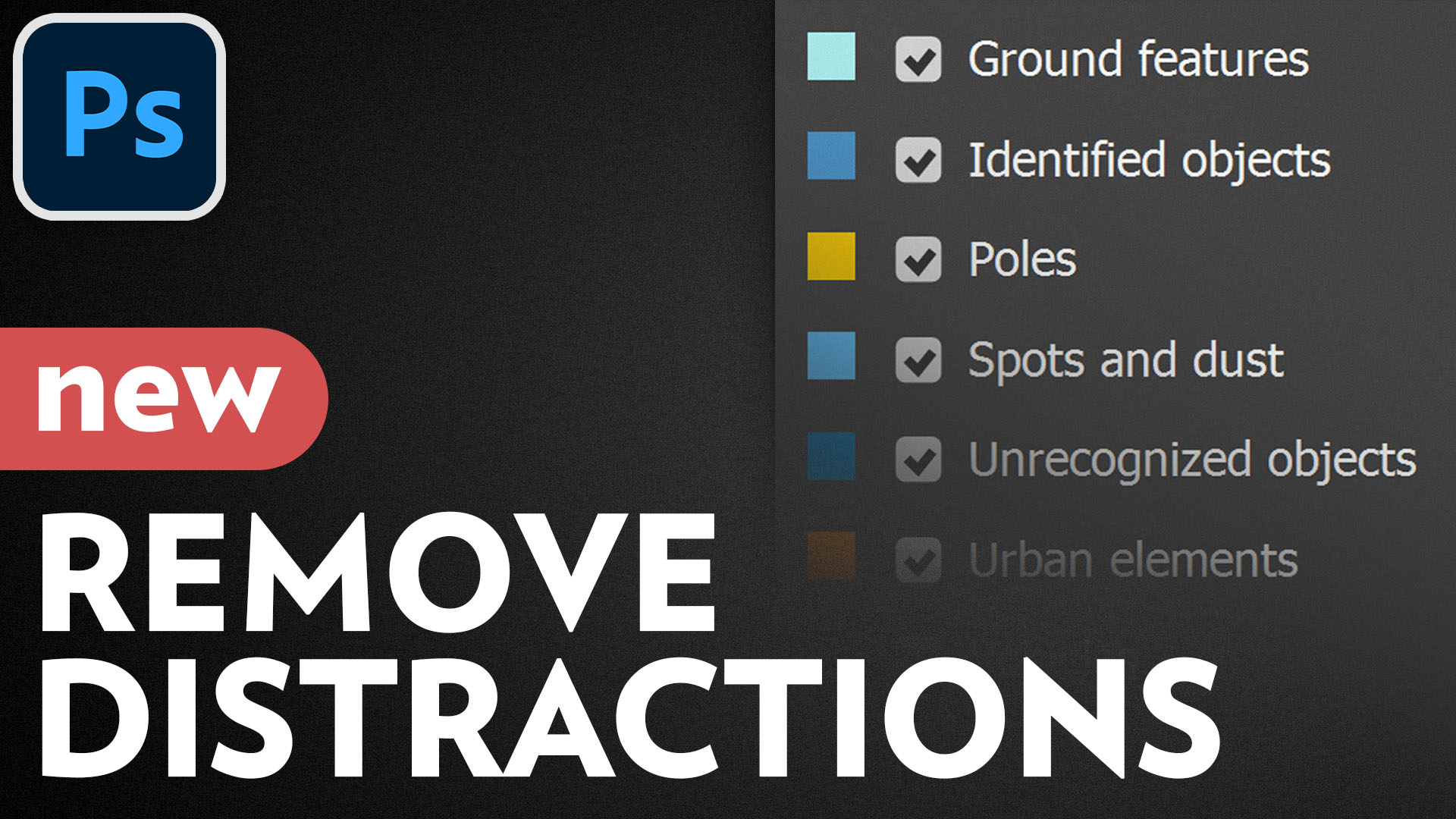 (NEW!) One Click to Remove General Distractions | Photoshop
