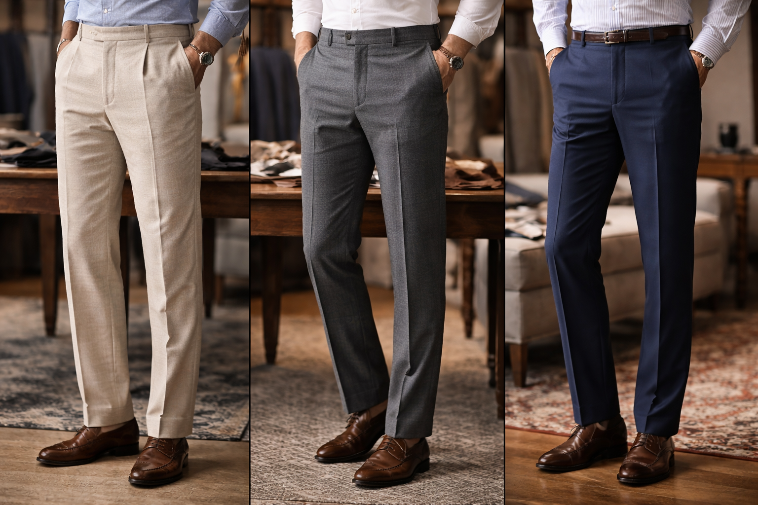 Spring Trouser Proportions: Rise, Break & Fabric Choice Explained