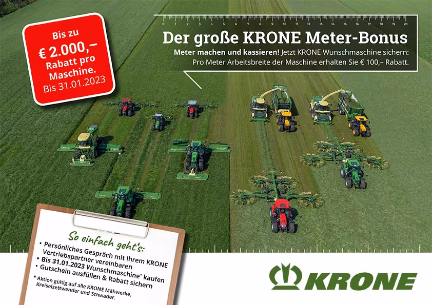 Jetzt KRONE-Meter Bonus sichern