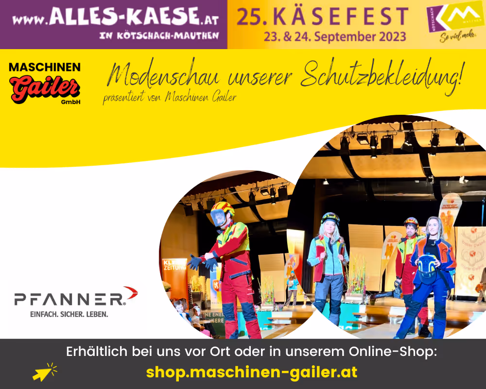 Käsefest 2023! Modenschau Maschinen Gailer