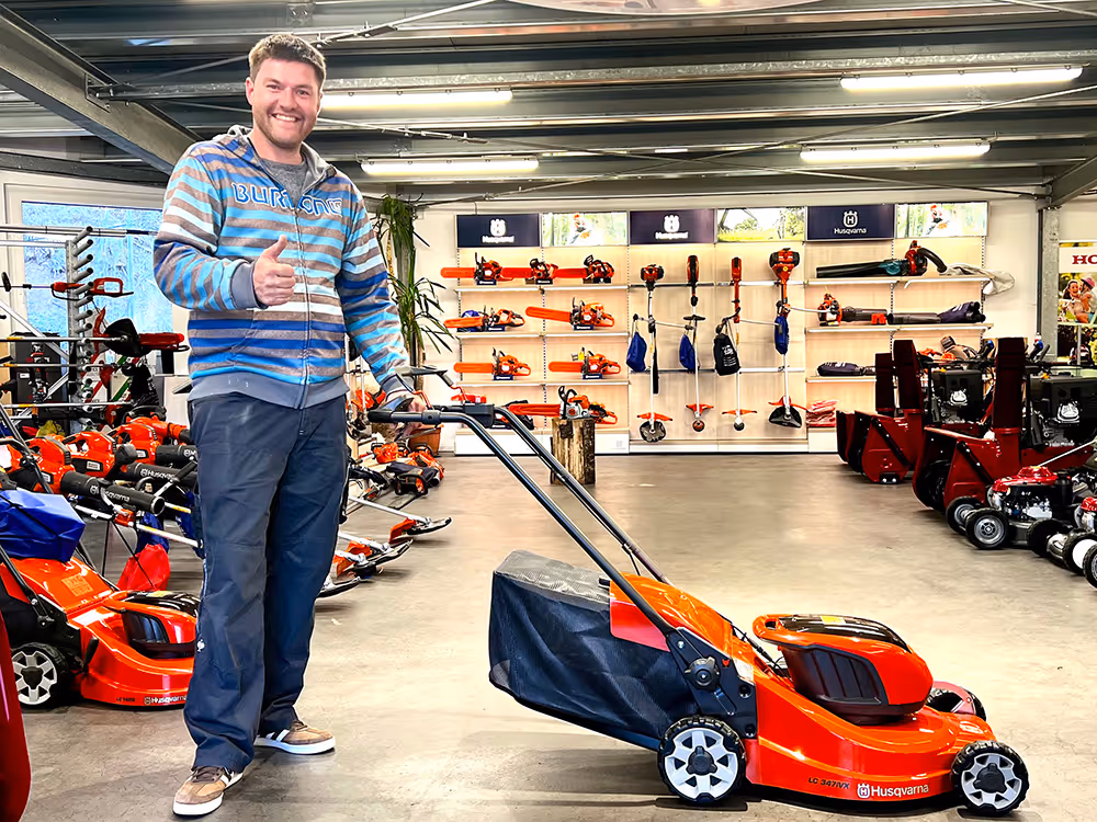 Husqvarna Rasenmäher Übergabe