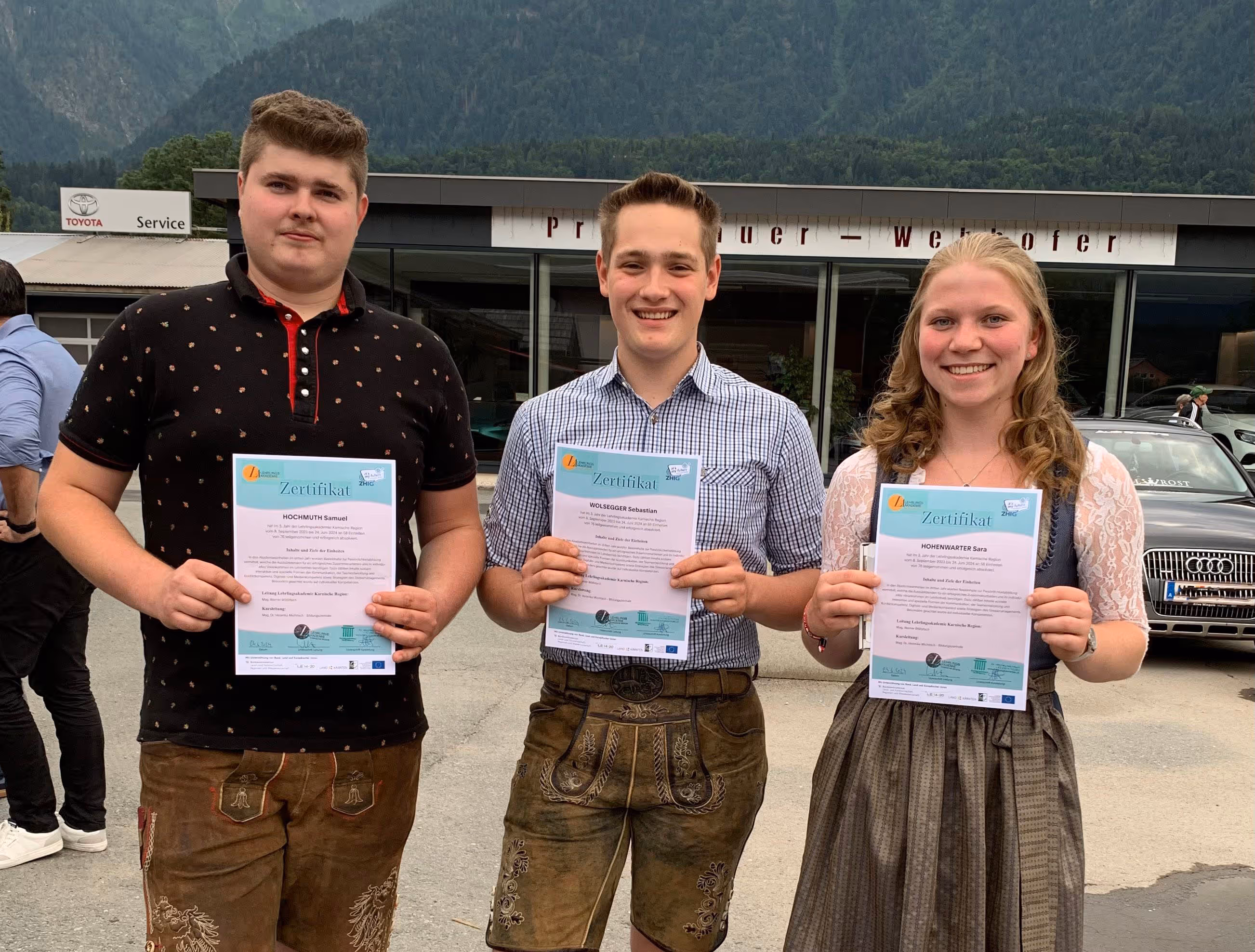 Erfolgreiche Absolventen der Lehrlingsakademie