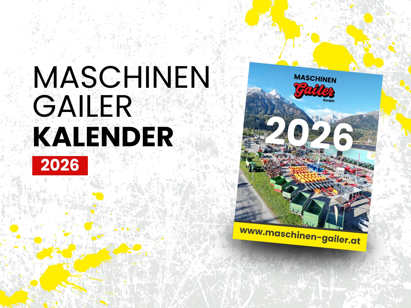Maschinen Gailer Jahreskalender 2026