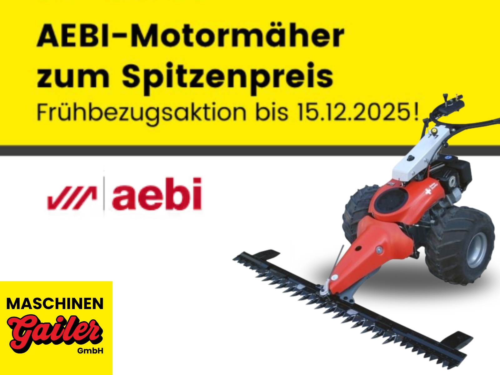 AEBI-Motormäher zum Spitzenpreis