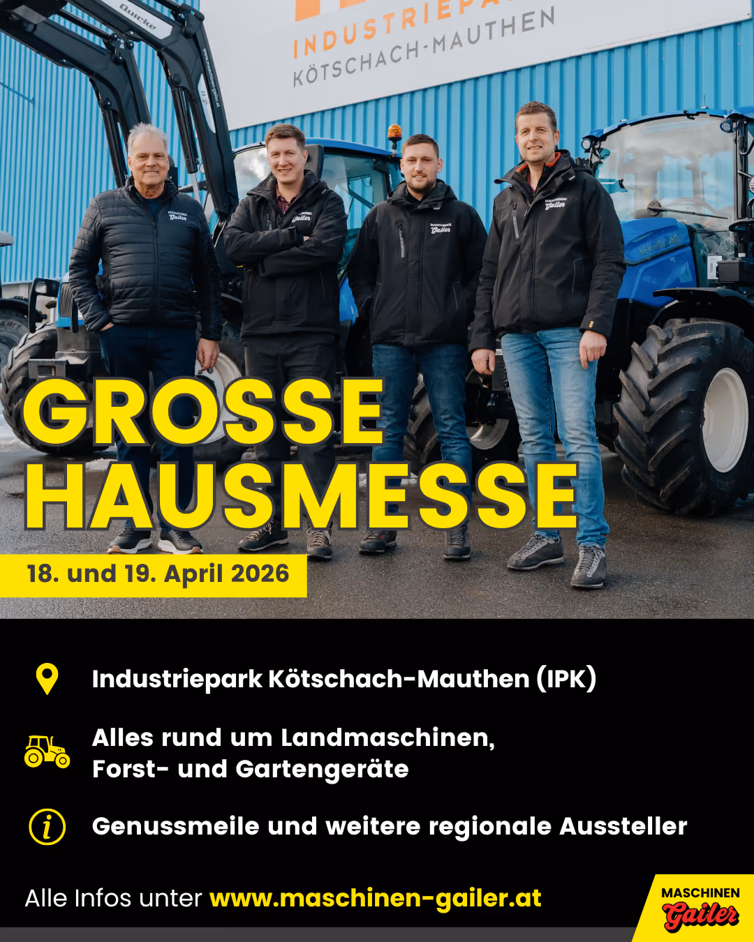 Save the date: Große Hausmesse bei Maschinen Gailer