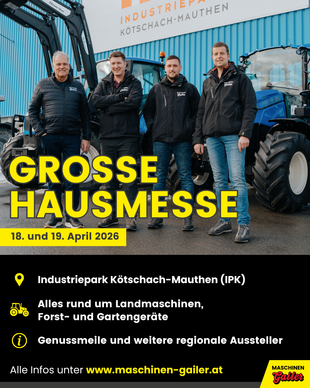 Save the date: Große Hausmesse bei Maschinen Gailer