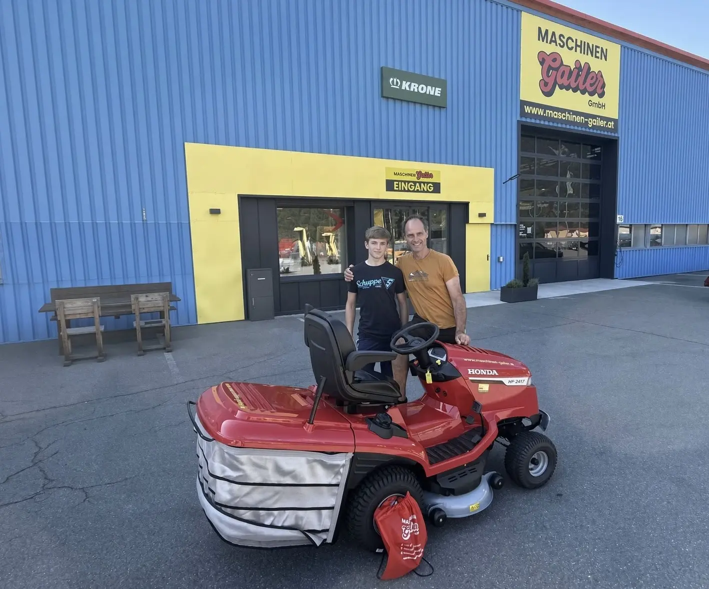 Übergabe Honda Rasentraktor