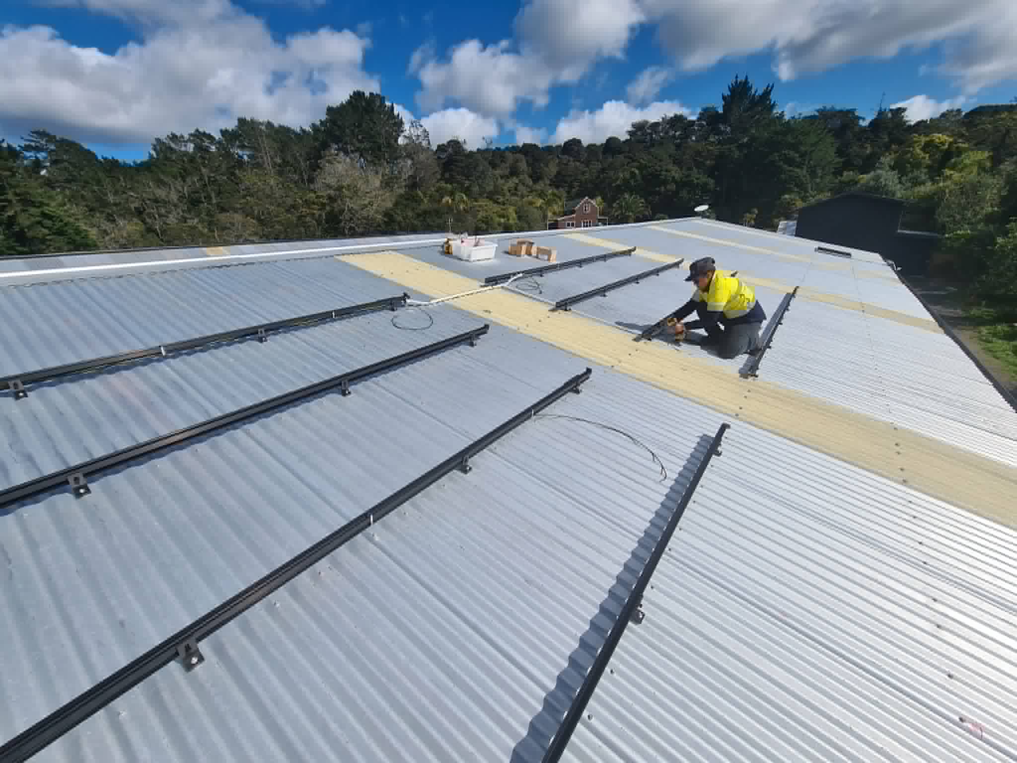 Solar panel mounting system preparation