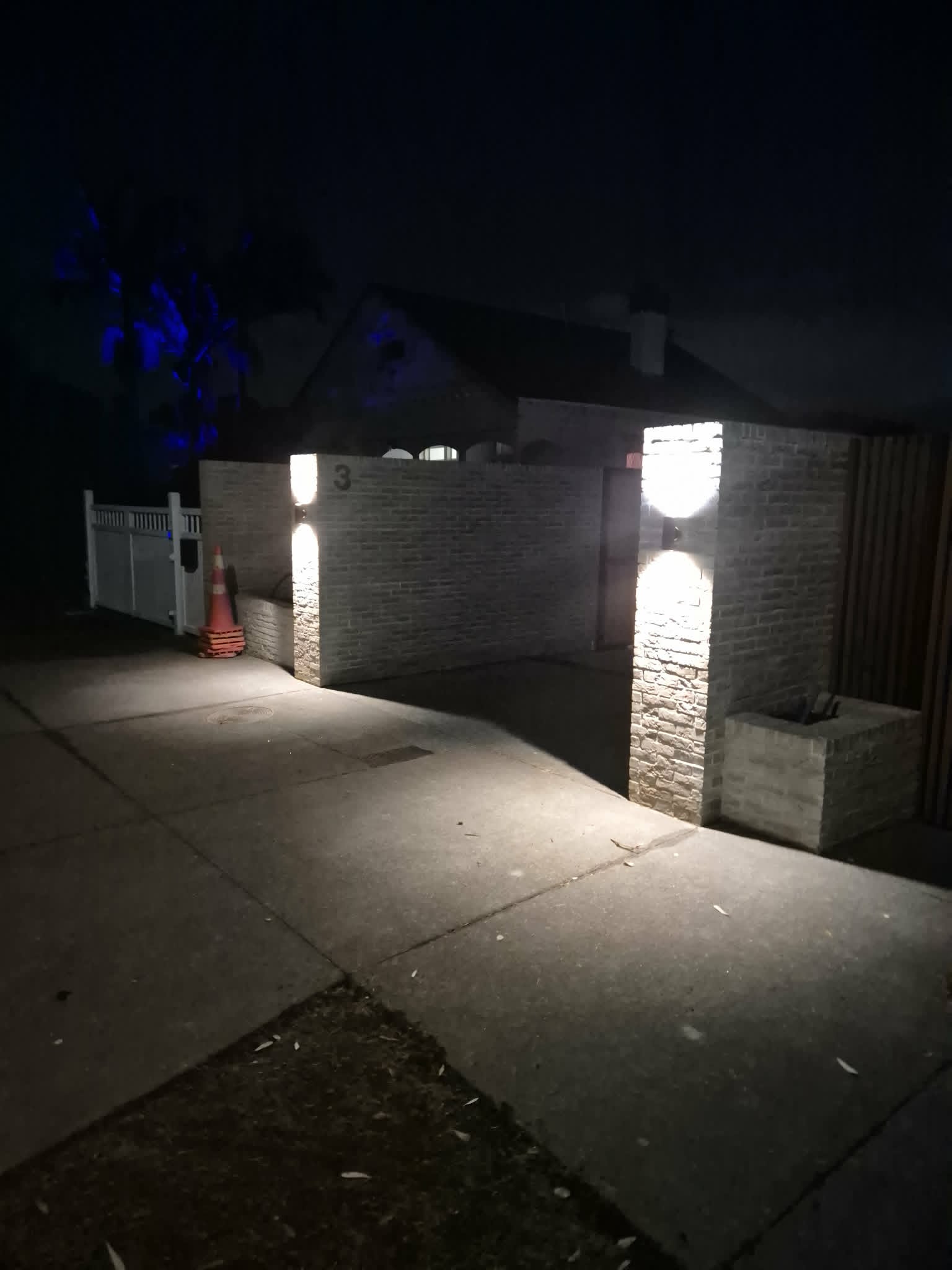 Automated gate entrance lighting
