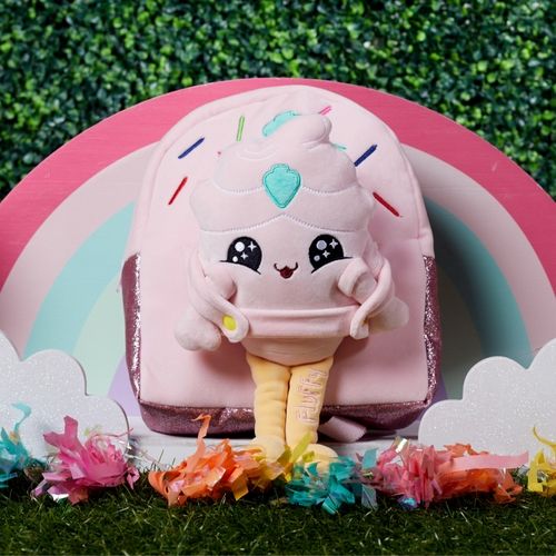 Grab one of our Fluffy Backpacks featuring the Fluffy doll!