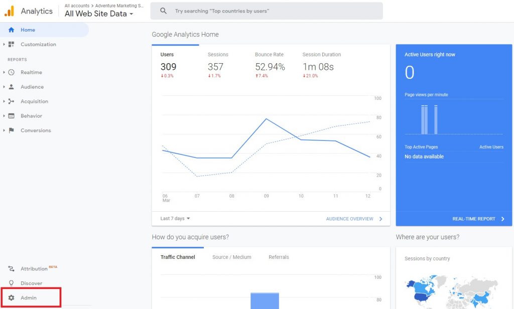 Google Analytics Admin