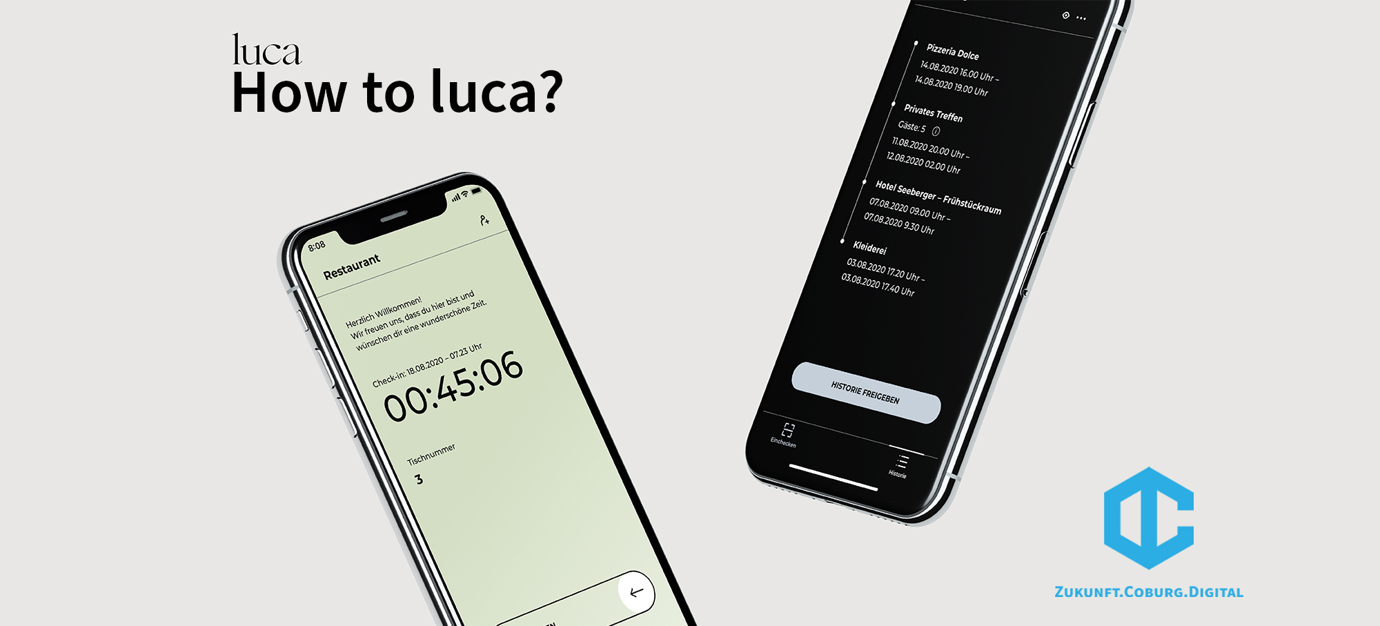 Coburg haben sich für die Nutzung der Luca-App im öffentlichen Raum ausgesprochen – und das Interesse, die App zur Kontaktnachverfolgung einzusetzen ist groß. Über 150 Interessierte beteiligten sich an den Online-Veranstaltungen von ZCD.