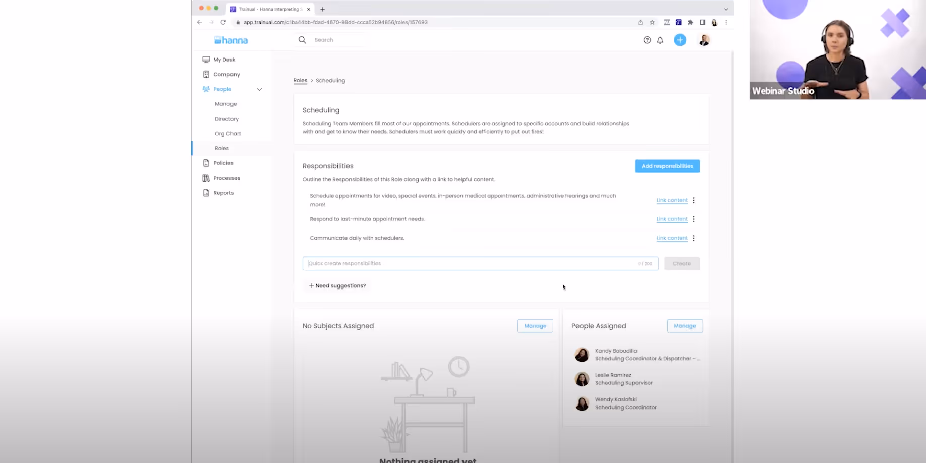 Screenshot of Trainual Roles page.