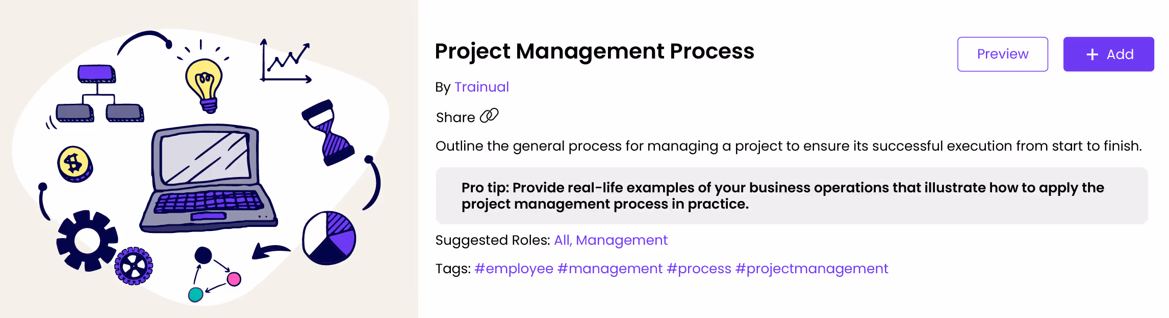 Project Management Process template banner.
