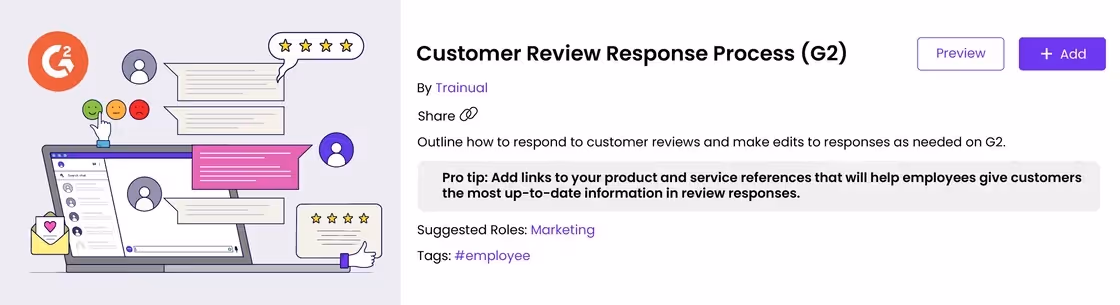 Customer Review Response Process Template