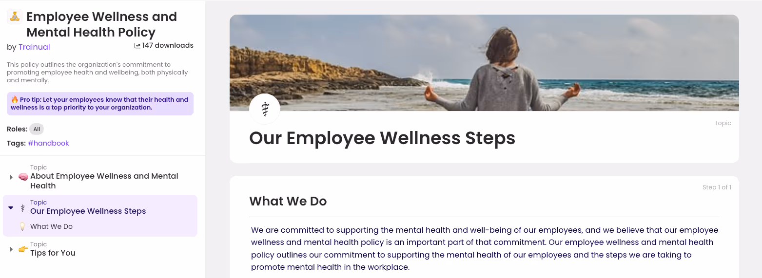 Employee Wellness and Mental Health Policy‍