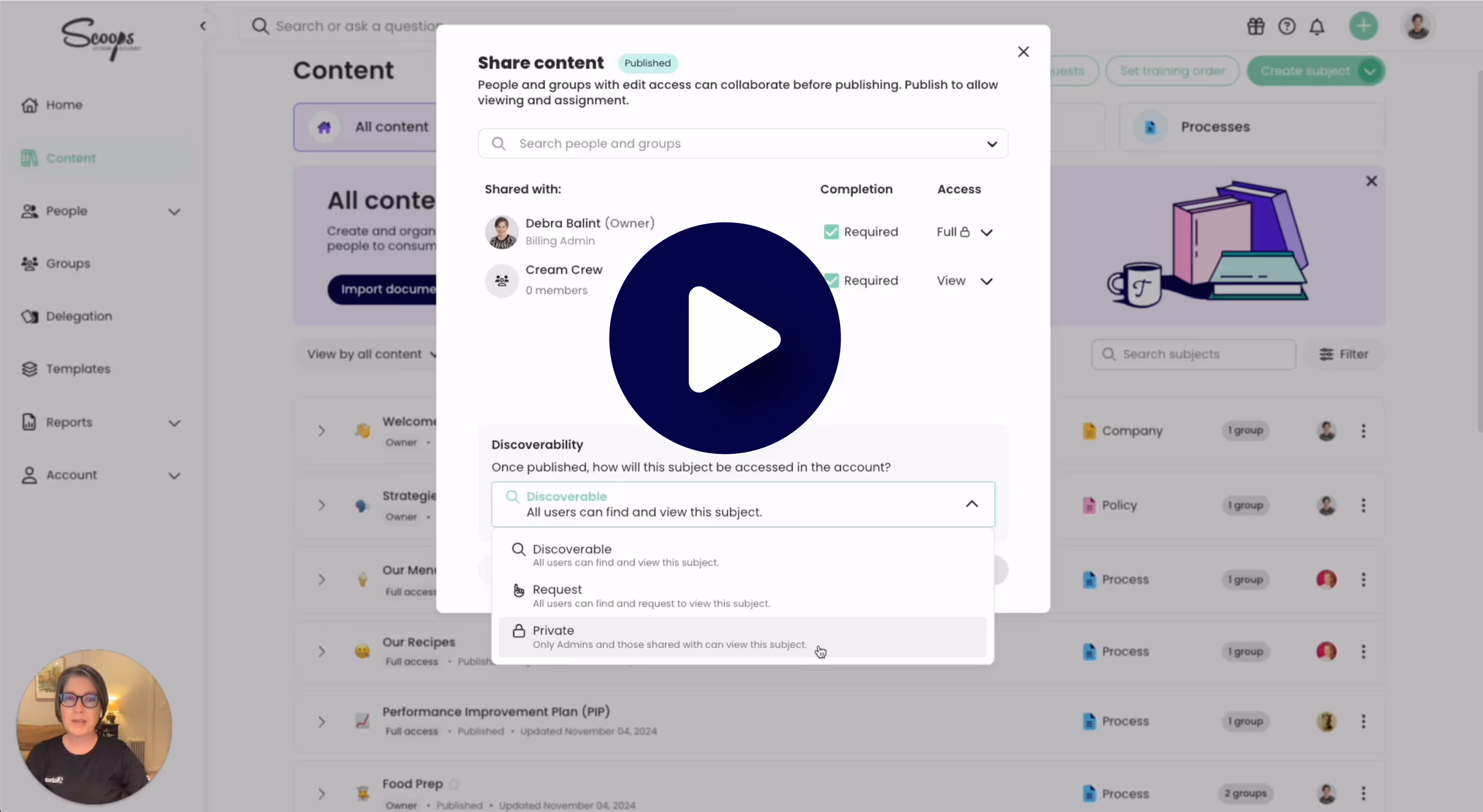 Trainual video explaining content discoverability