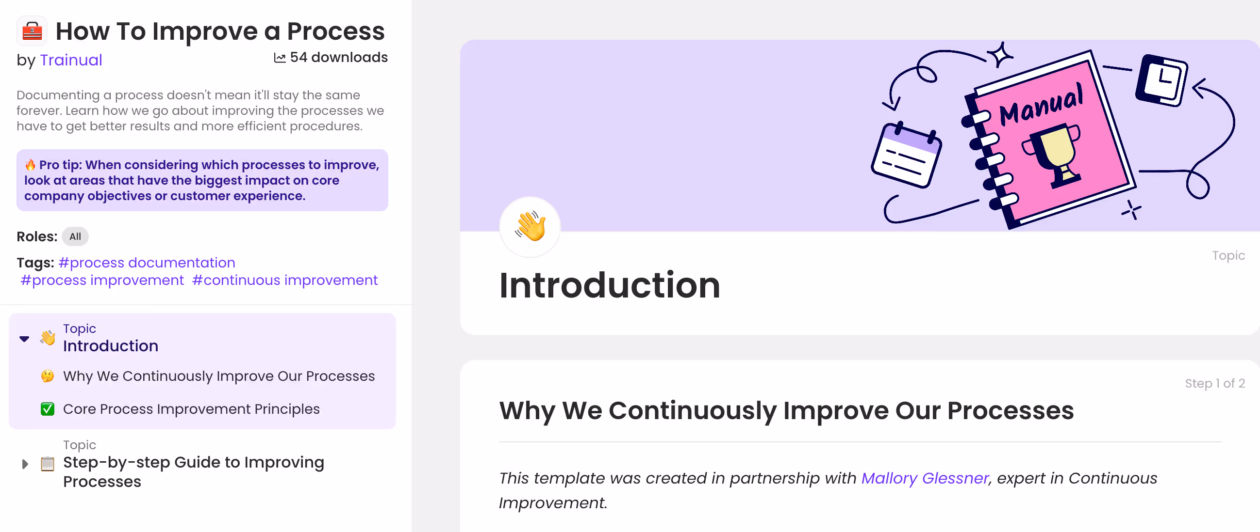 How to improve a process.