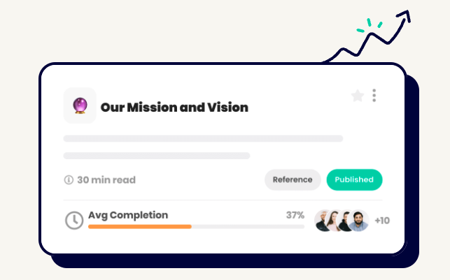 Webpage screenshot saying "Our mission and vision."