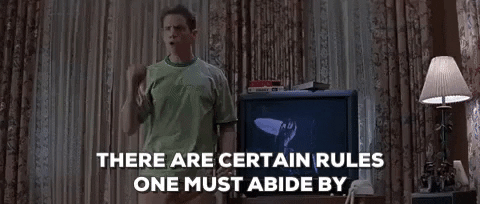 A man saying, "There are certain rules one must abide by."