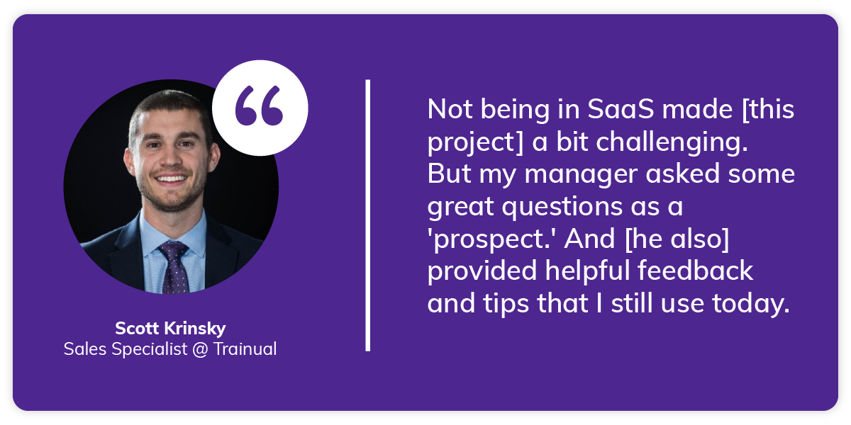 Scott Krinsky on her Trainual candidate project