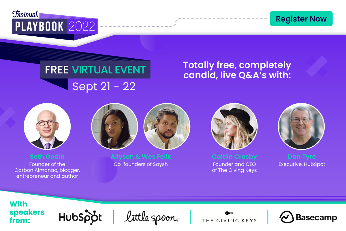 Event banner advertising Playbook 2022, featuring speakers.