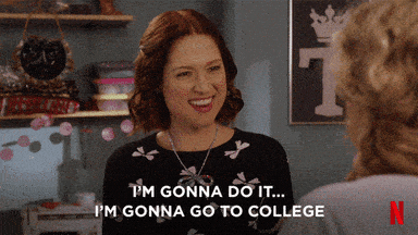 A woman saying, "I'm gonna do it... I'm gonna go to college."