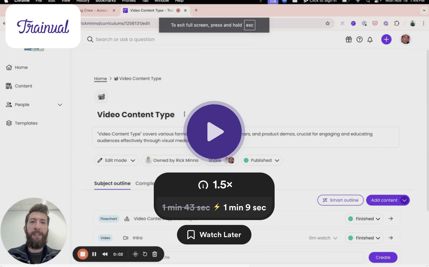Video content types!