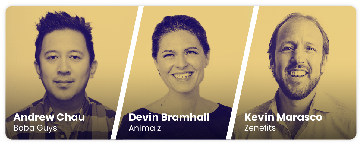 Andrew Chau, Devin Bramhall, and Kevin Marasco from Playbook 2021