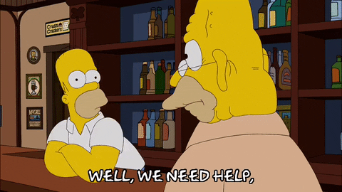 Simpsons Well we need help gif