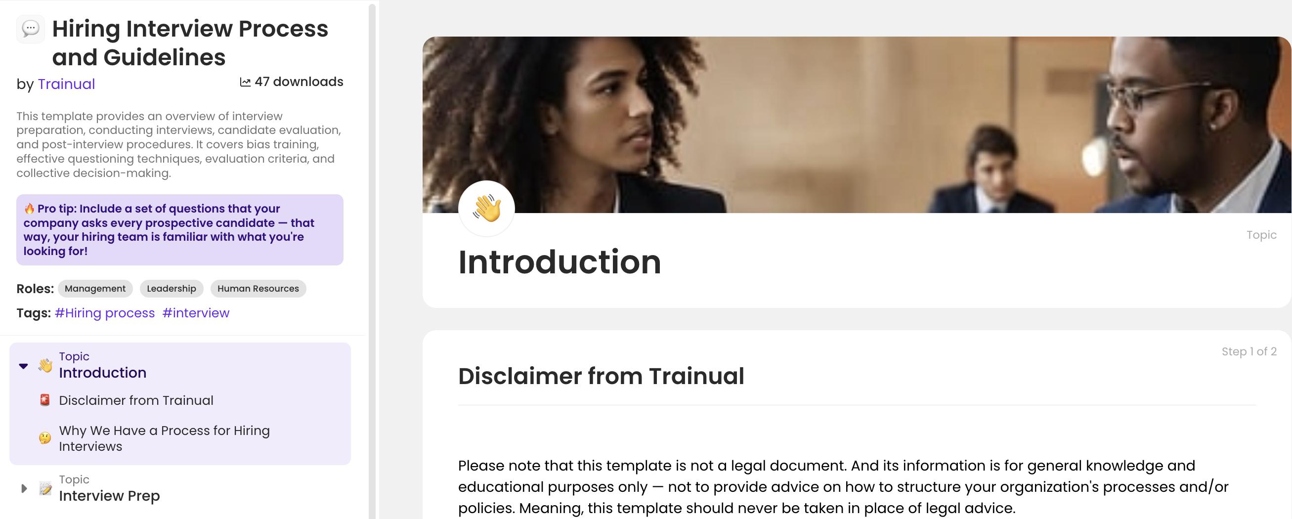 Hiring Interview Process and Guidelines
