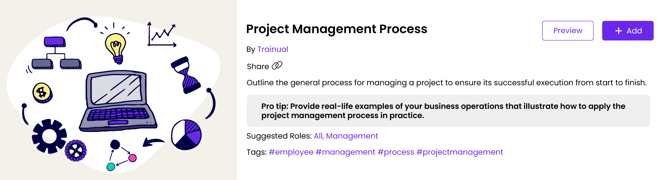 Project Management Process template banner.