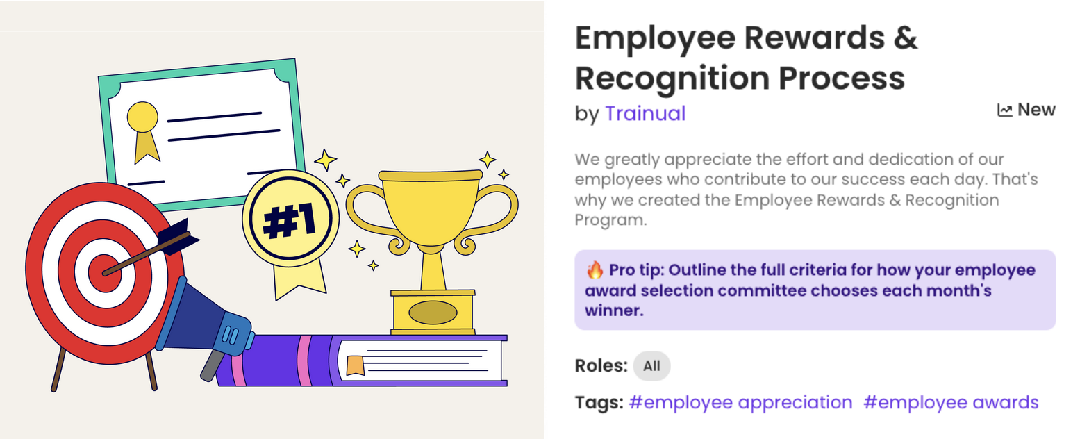Employee Rewards and Recognition Process template banner