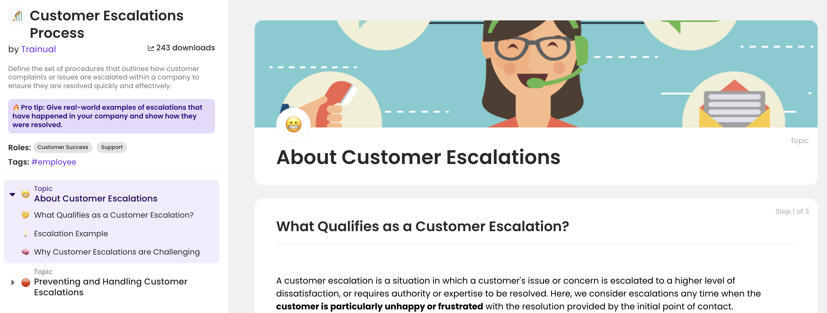 Customer escalation.