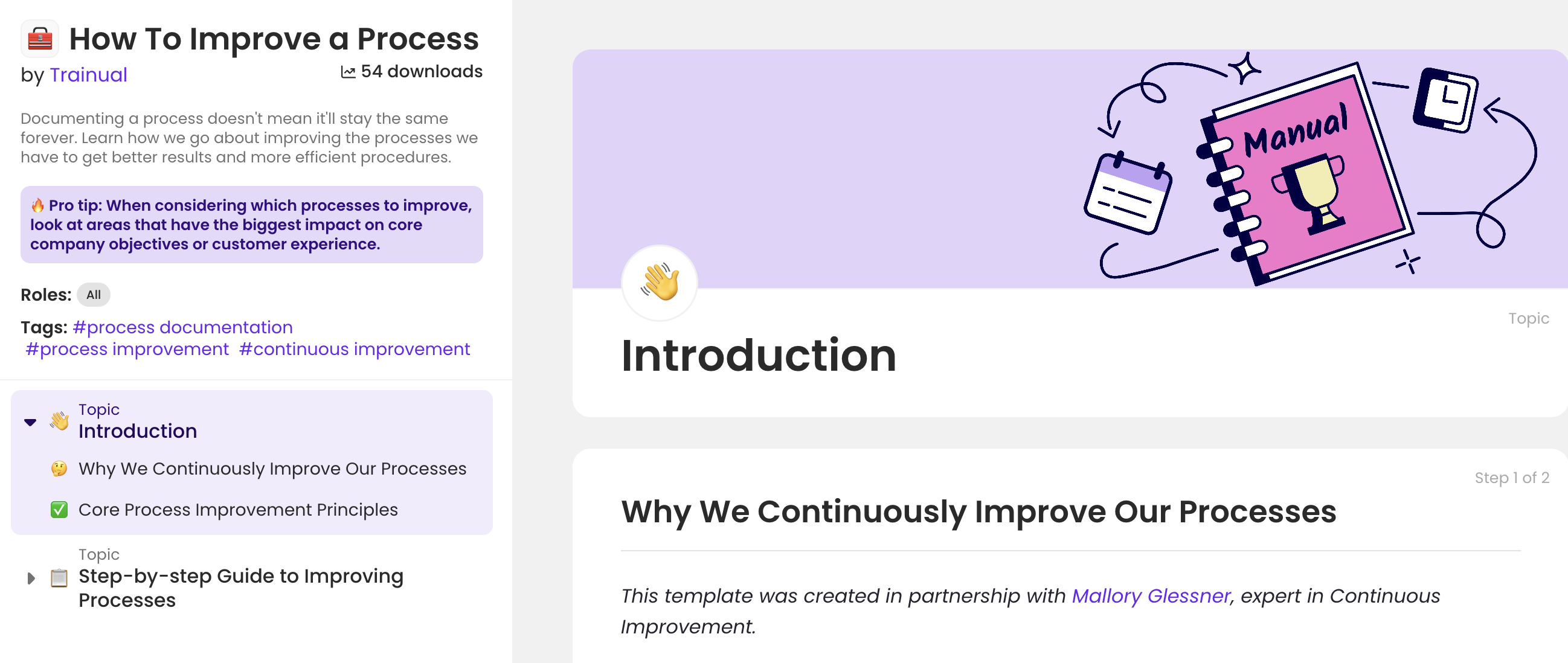 How to improve a process.