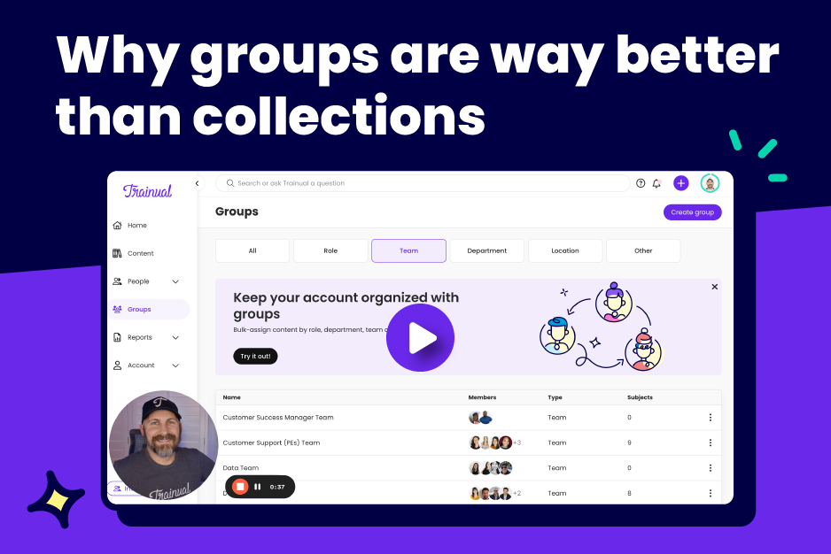 Why Trainual groups are way better than collections