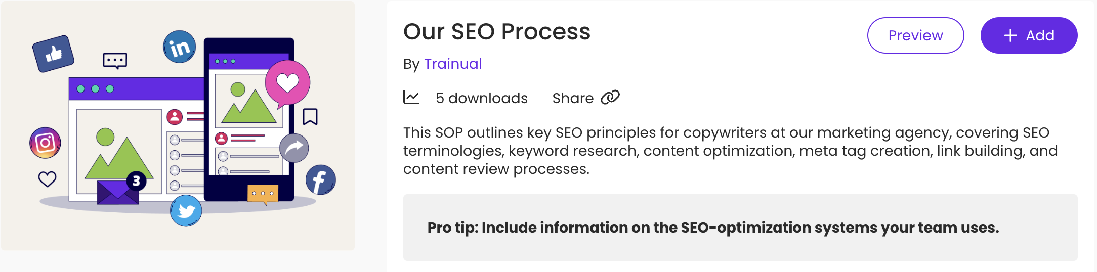 SEO Process template